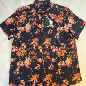 Perry Ellis Short Sleeve Floral Shirt